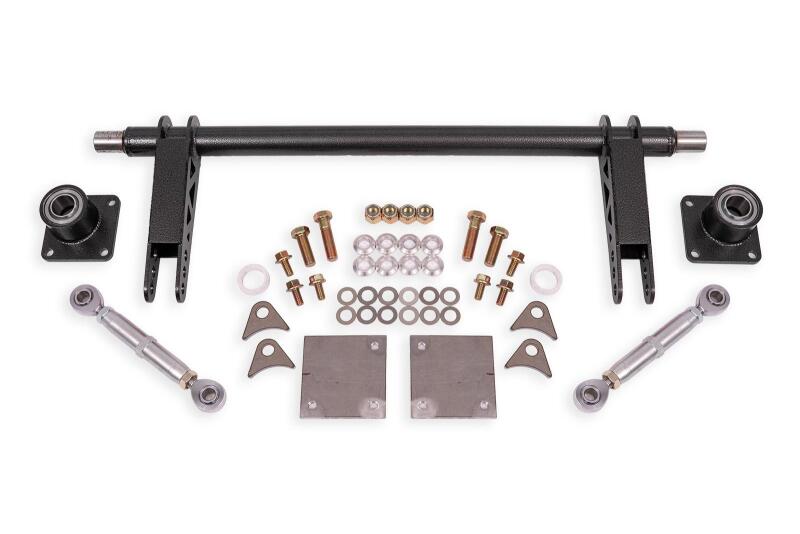 Ford Mustang Sway Bar Kit - Rear - BMR Suspension - 1.375in Rear Weld-on Anti-roll Bar Kit Hollow - Black Hammertone - `79-`04